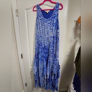 Michael Kors blue and white handkerchief dress, Large